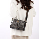 Black Virtuous Sling Bag - Flower