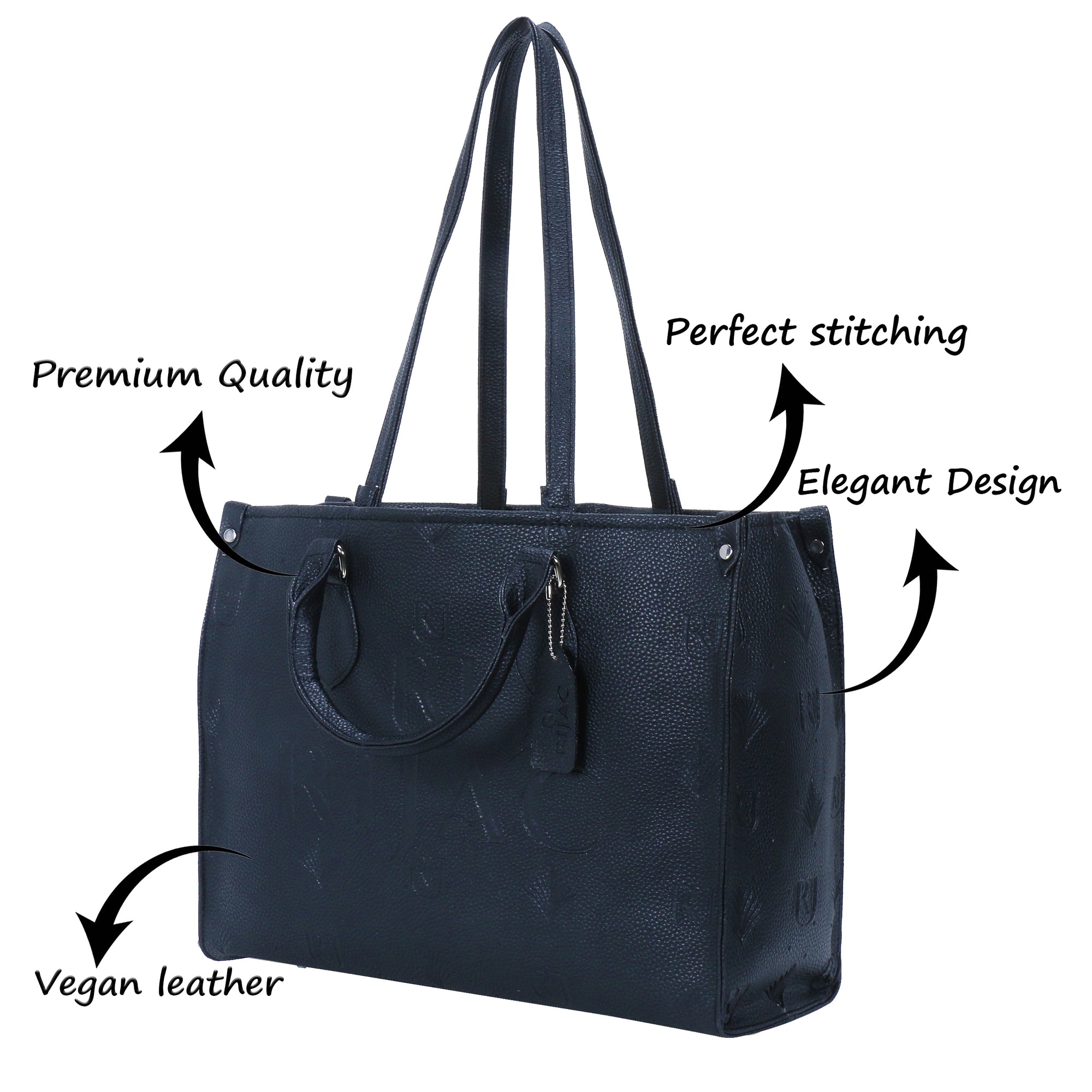 RIJAC Jet Black On The Go Tote Bag