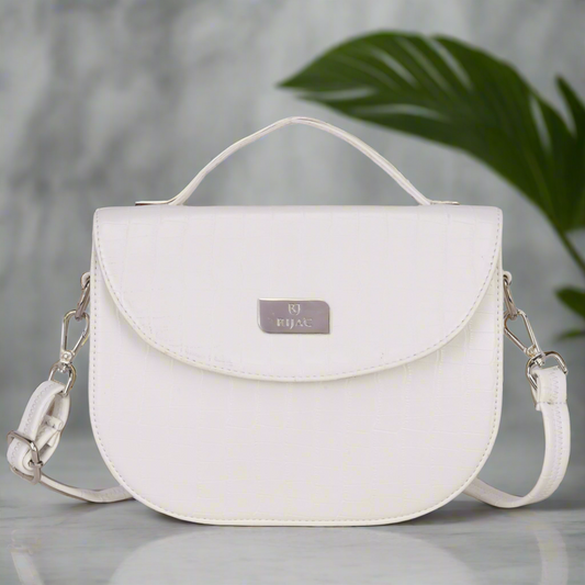 WHITE STYLISH CROSS BODY SLING BAG