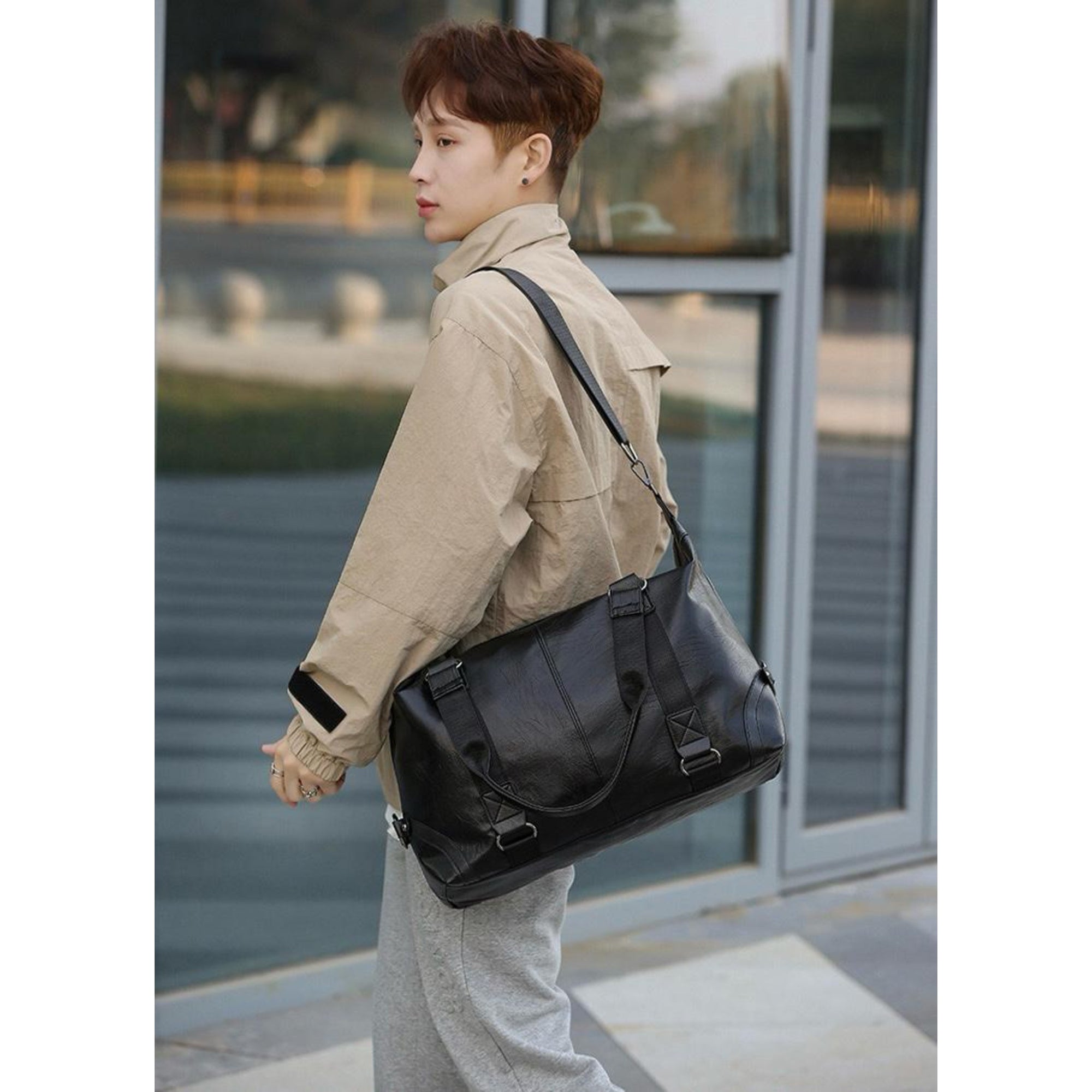 Black Pola Duffle Bag