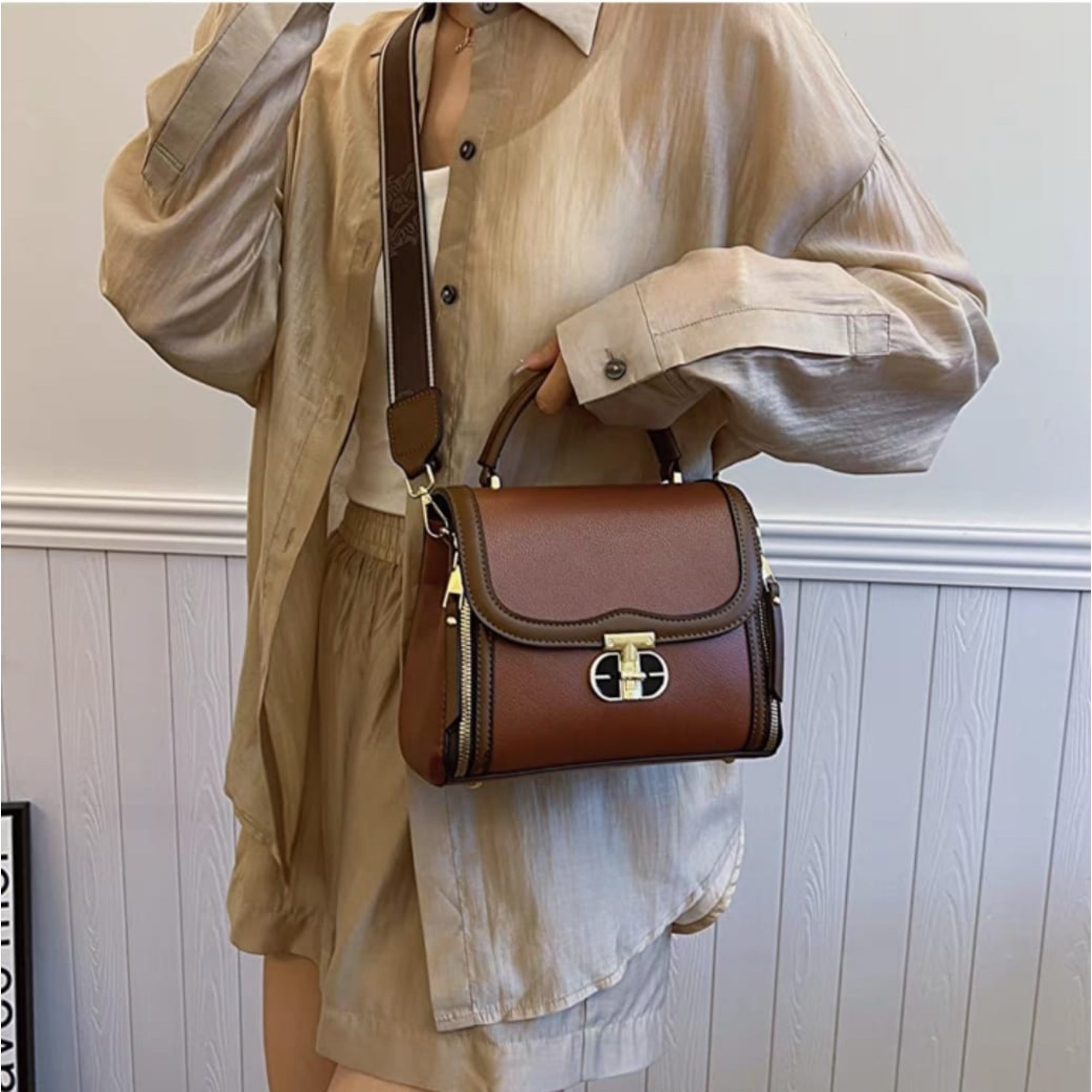 Tan Juno Sling Bag