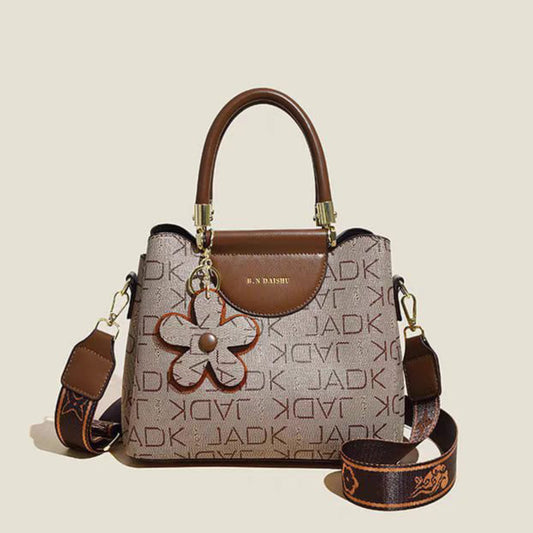 Beige Print Nilo Handbag