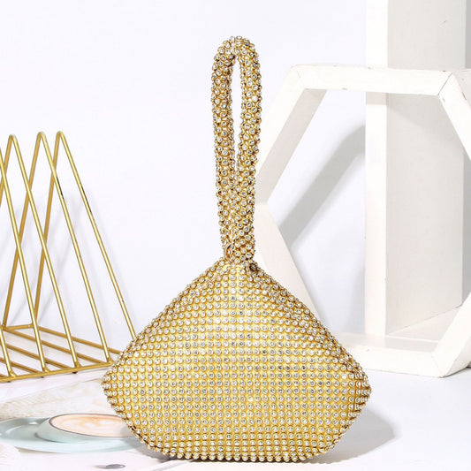 Gold EcoGlam Diamond Sling Bag