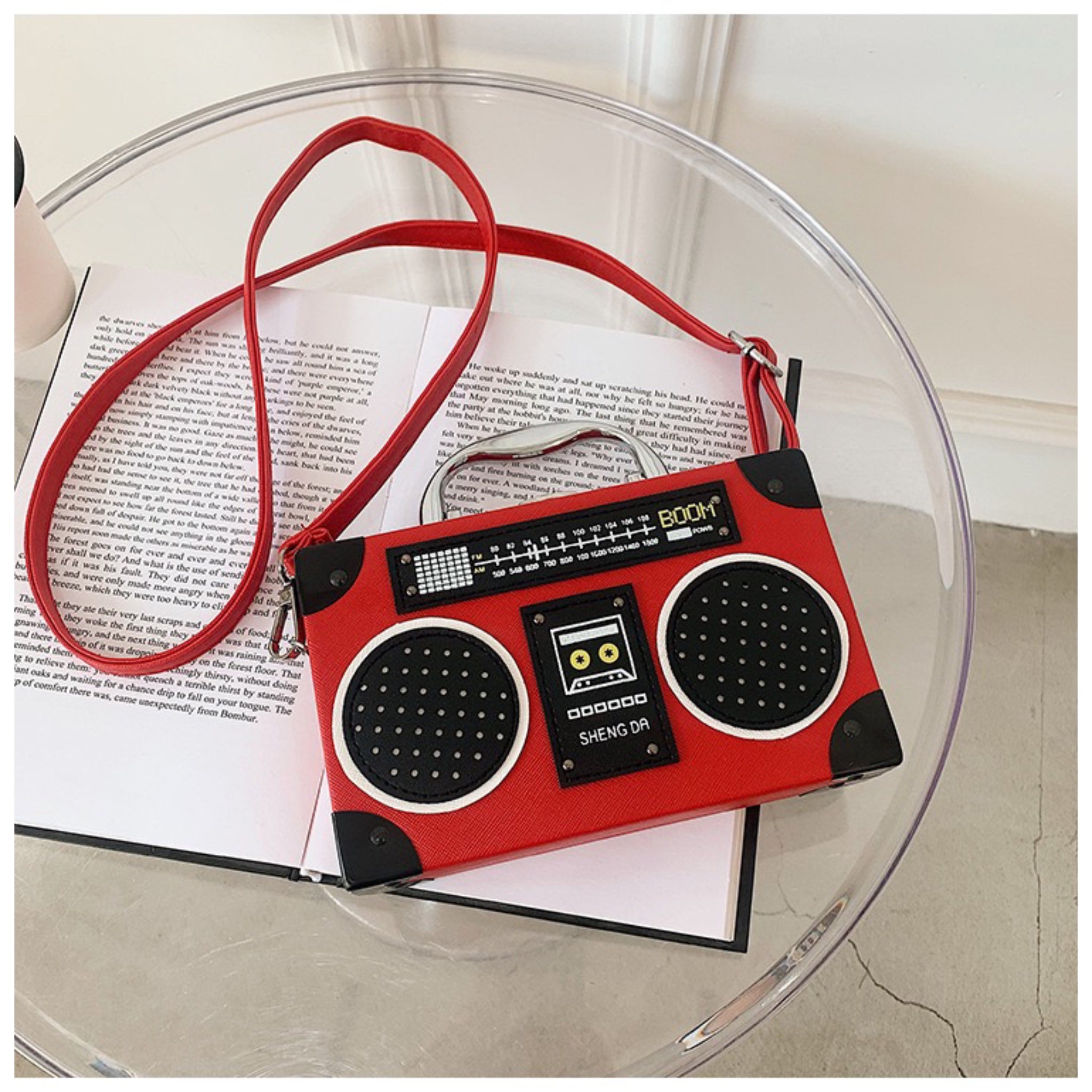 Red Radio Sling Bag