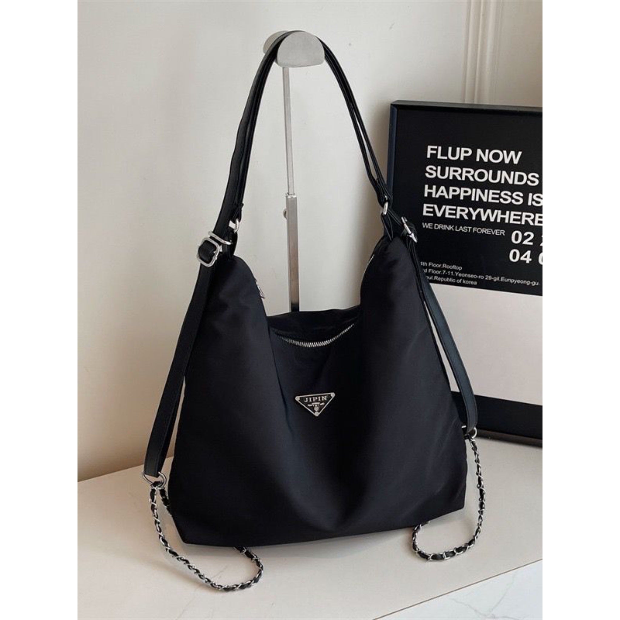 Black Nira 2-1 Tote Handbag