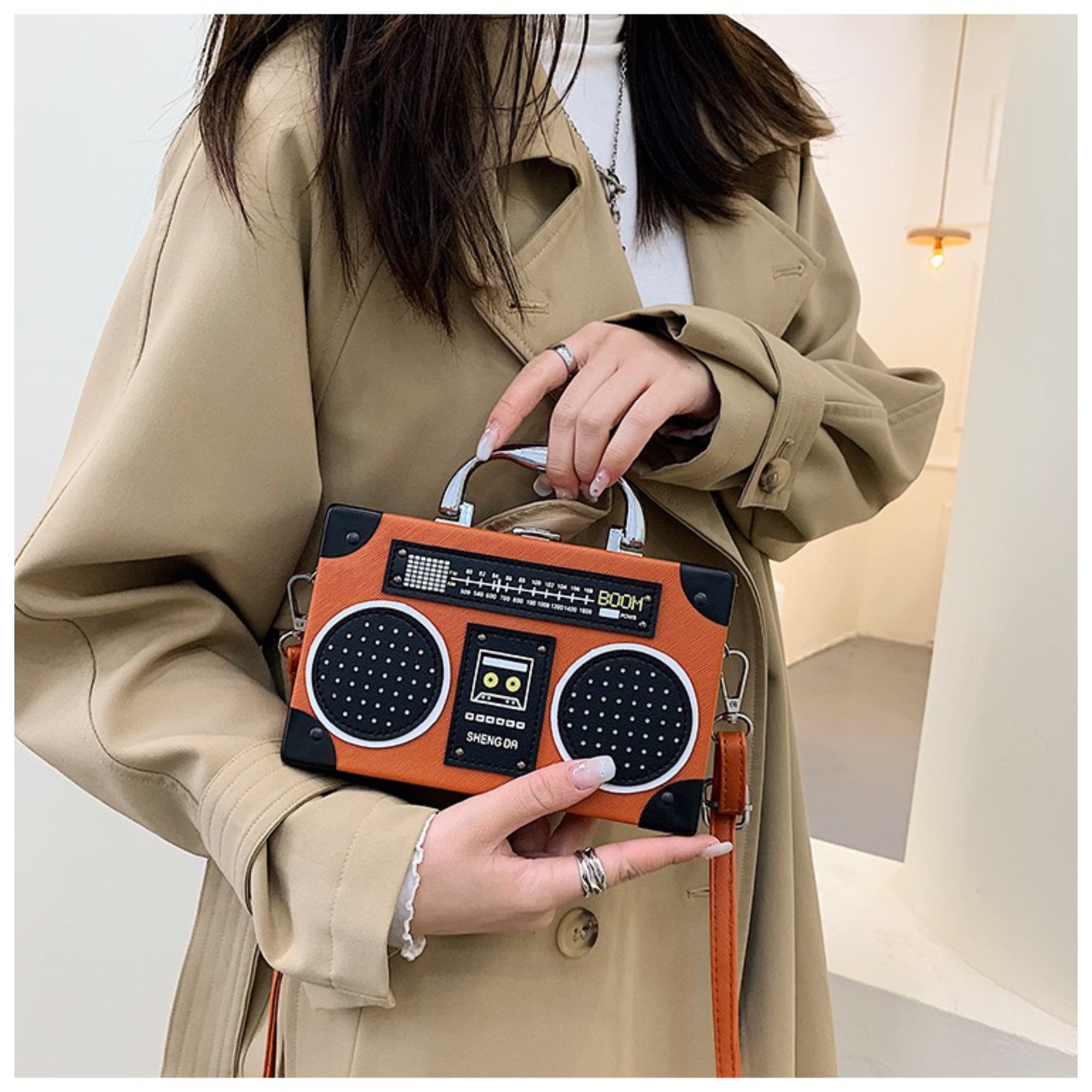 Orange Radio Sling Bag