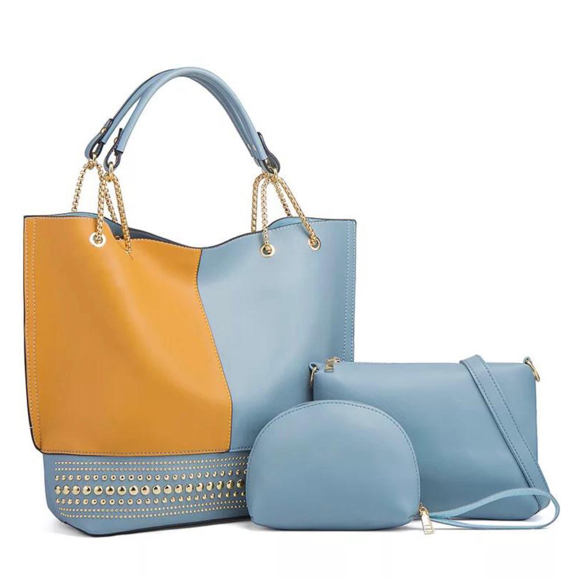 Sky Blue 3 Piece Tyra Handbag