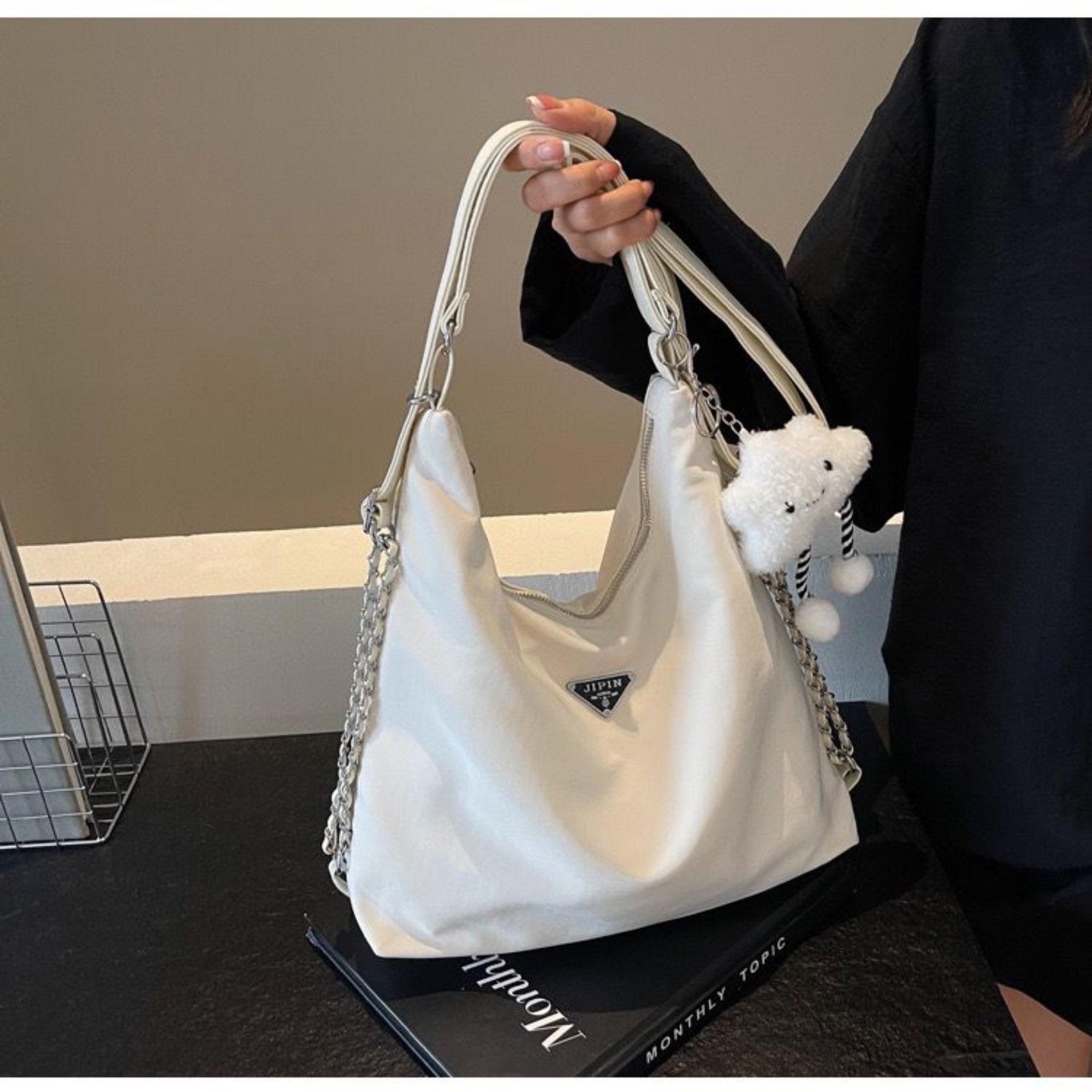 White Nira 2-1 Tote Handbag