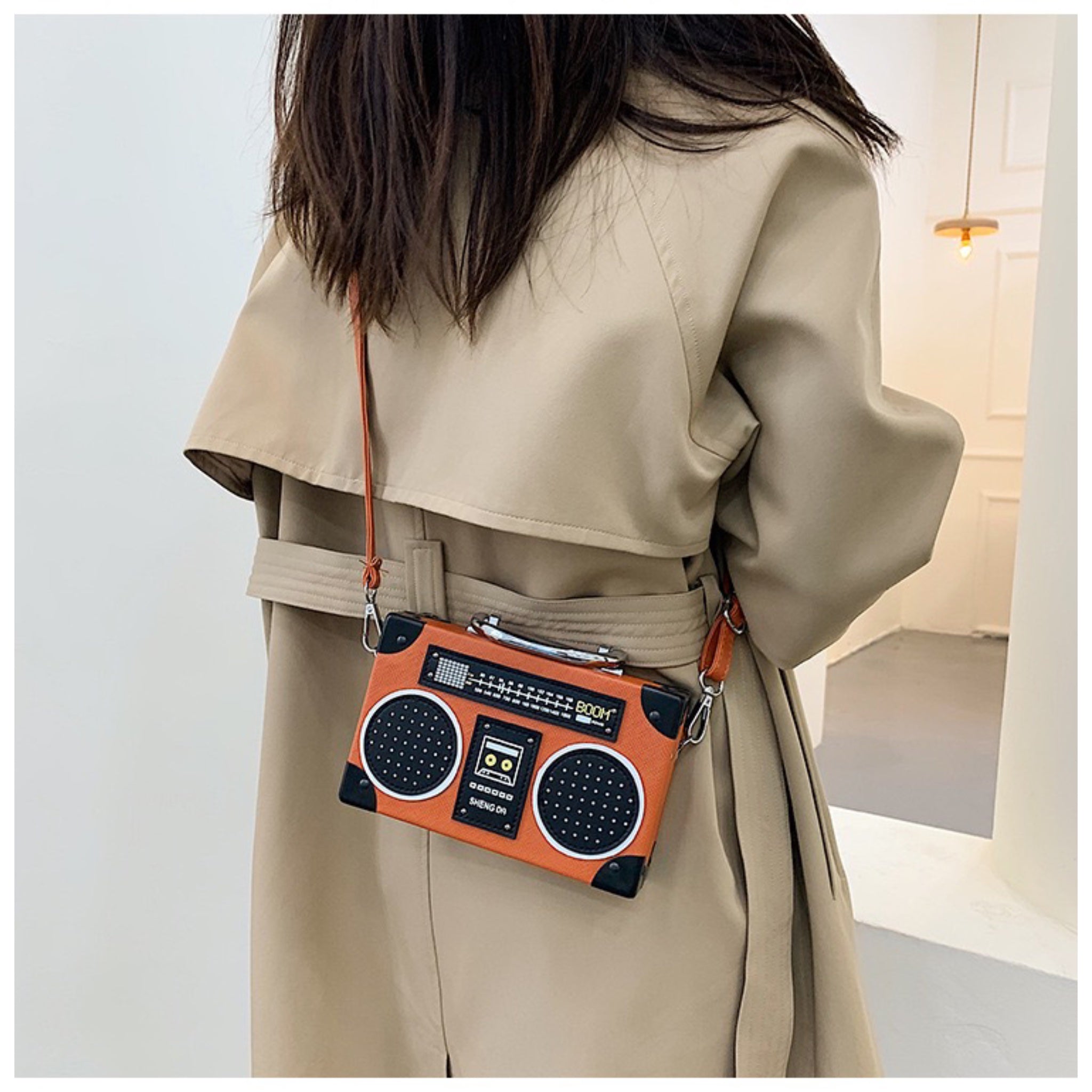 Orange Radio Sling Bag