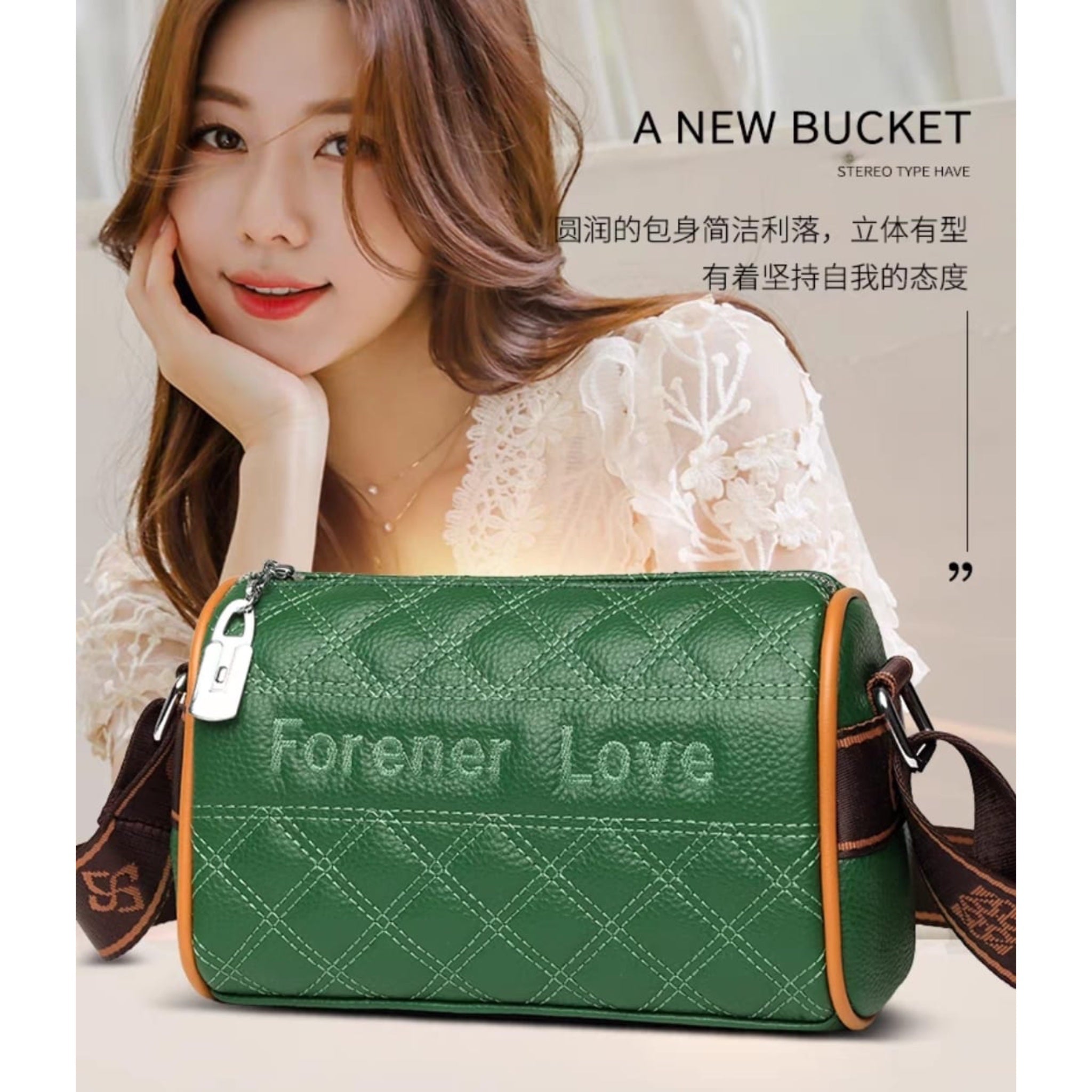 Green Lova Sling Bag