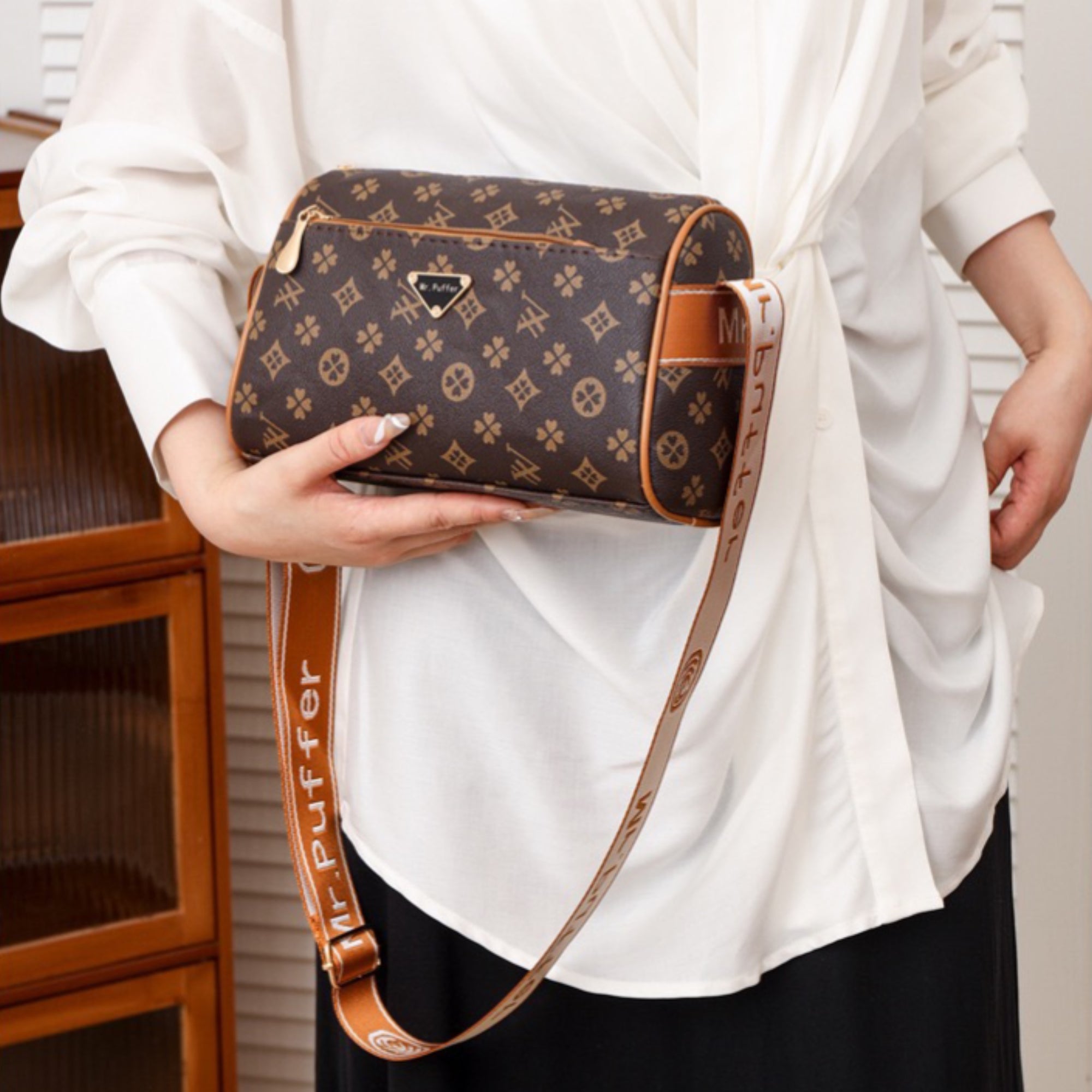 Brown Flower Mira Sling Bag