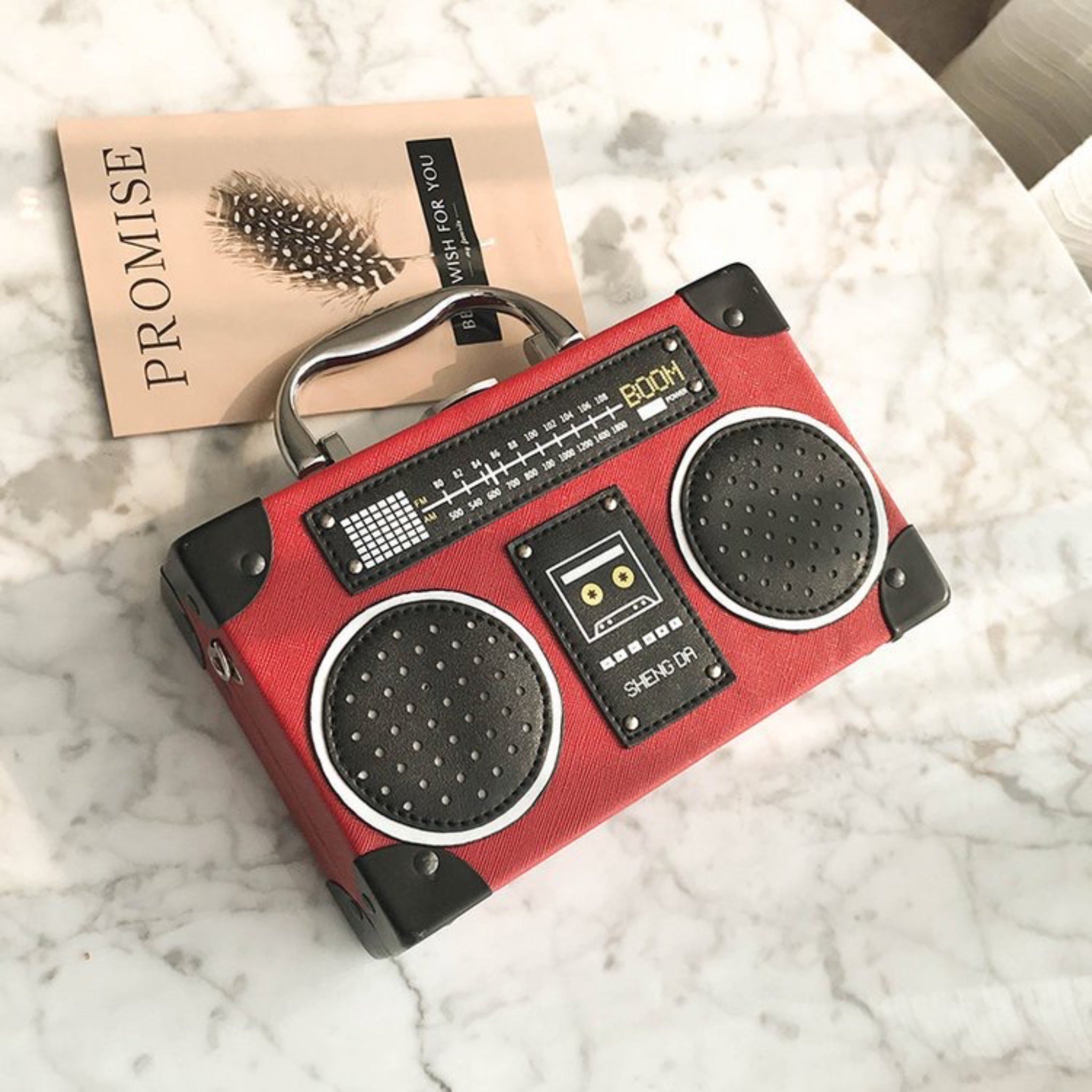 Red Radio Sling Bag