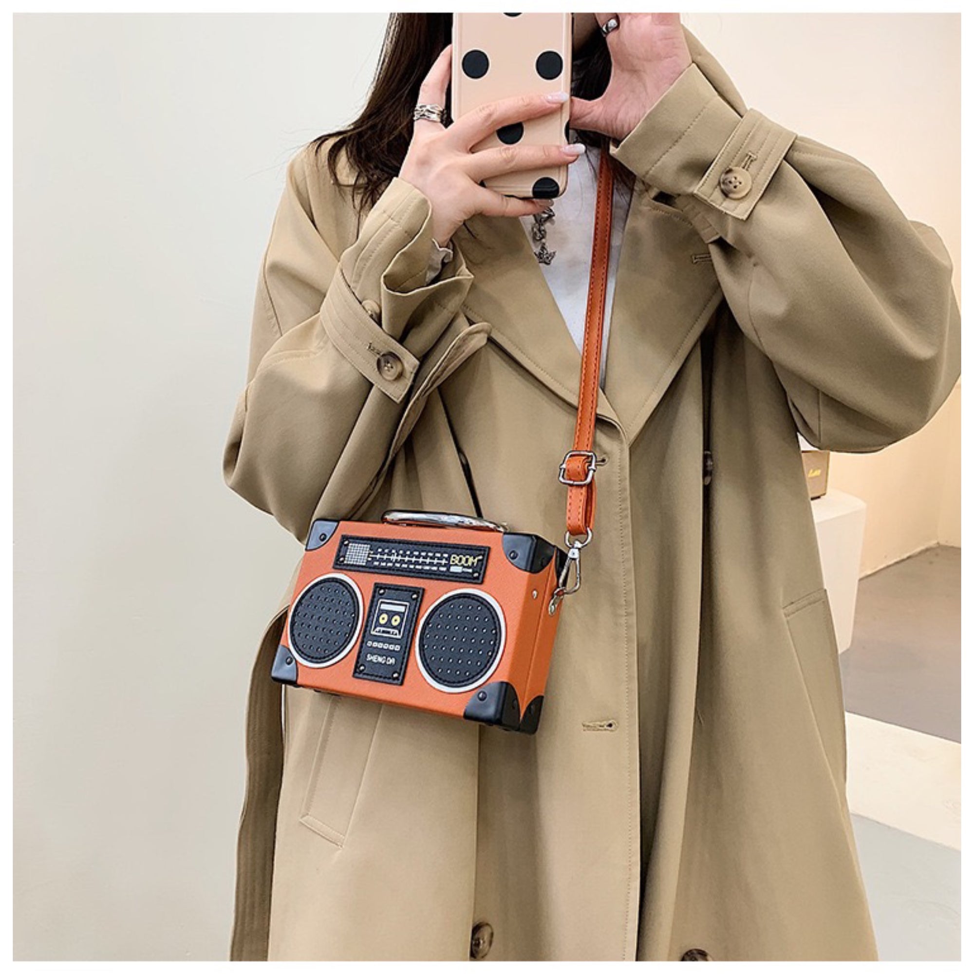 Orange Radio Sling Bag