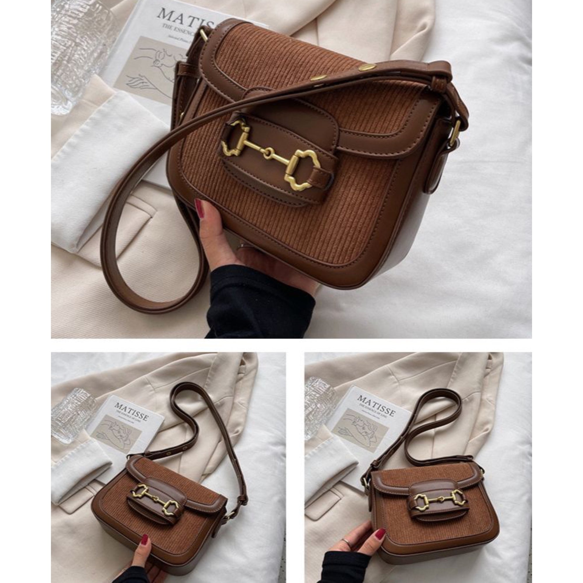 Brown Glint Sling Bag