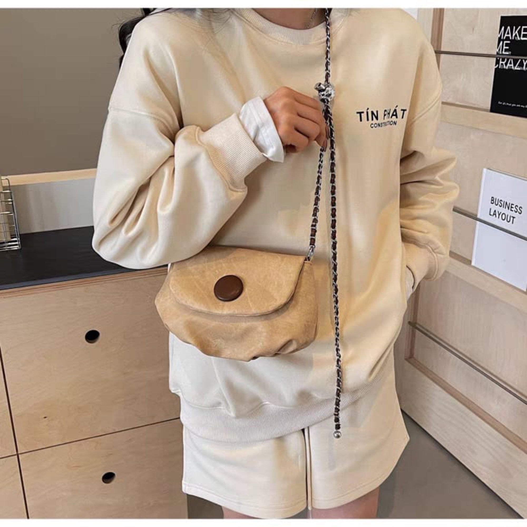 Beige Raya Sling Bag