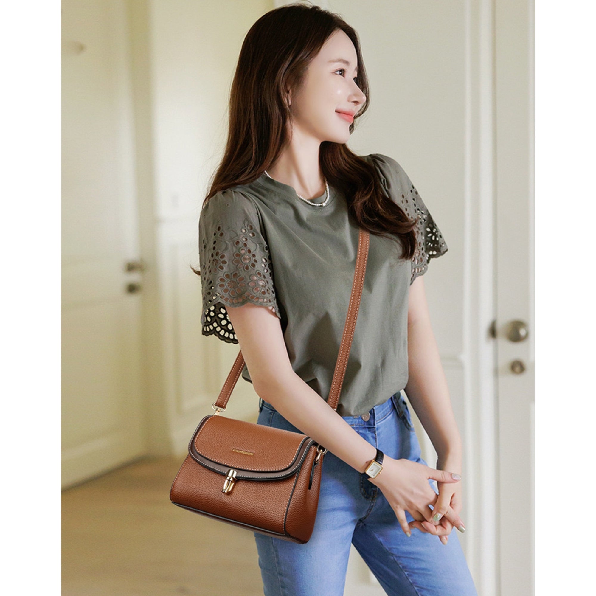 Brown Flaire Sling Bag