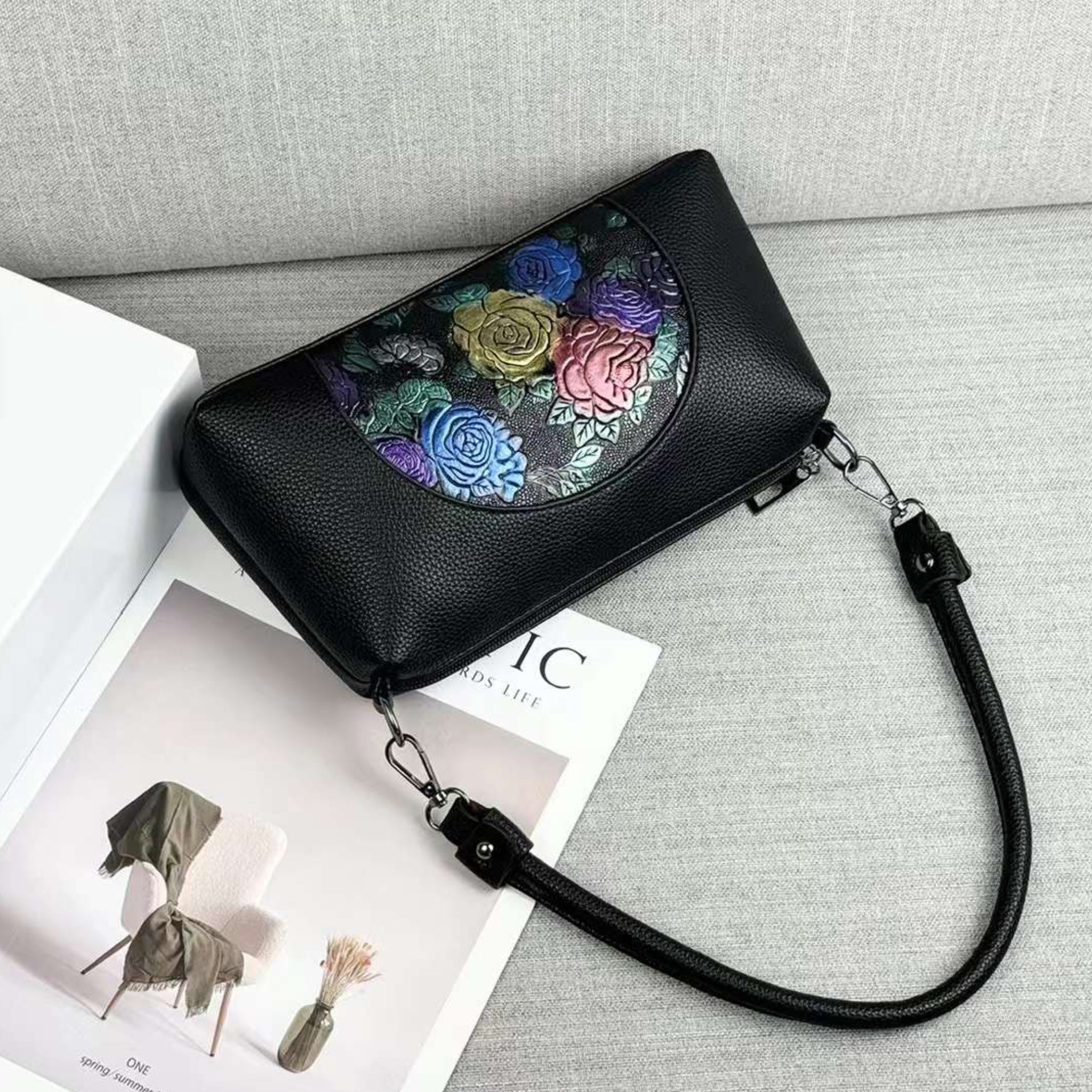 Black Lush Sling Bag