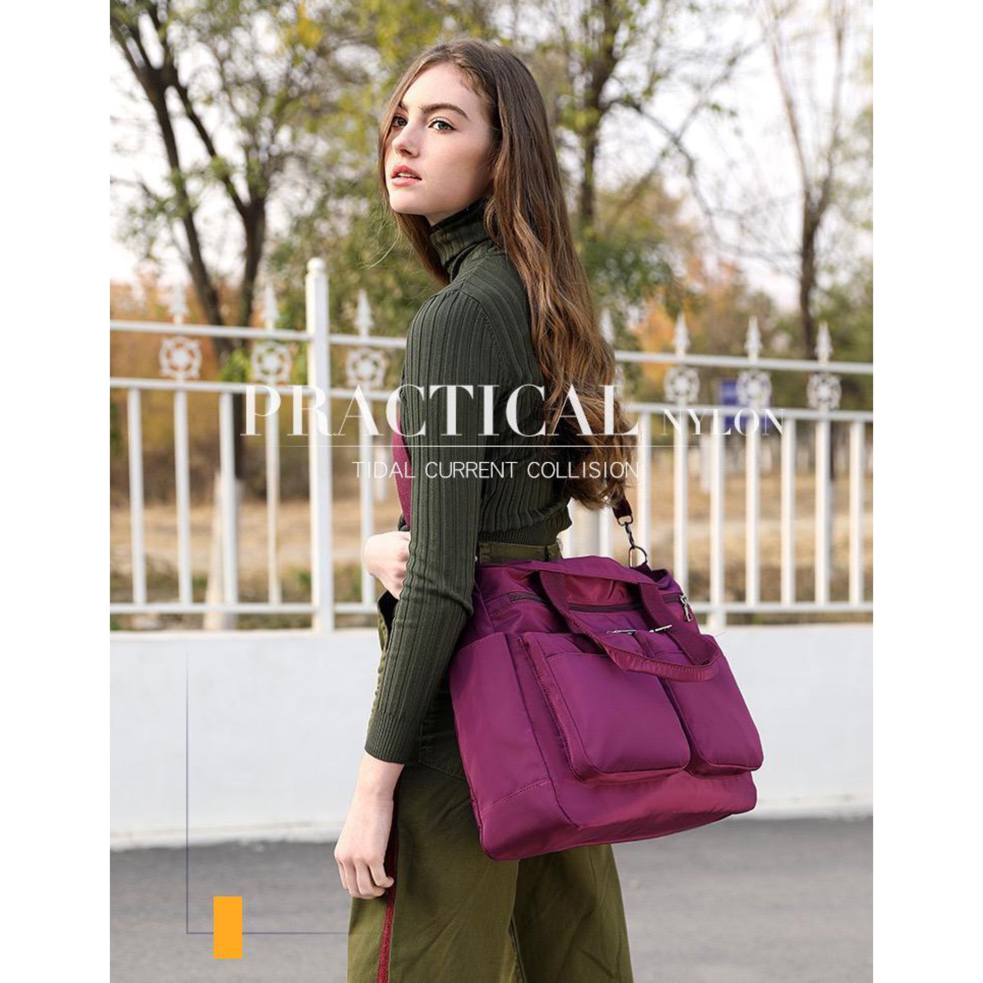 Purple Cleo Tote Bag