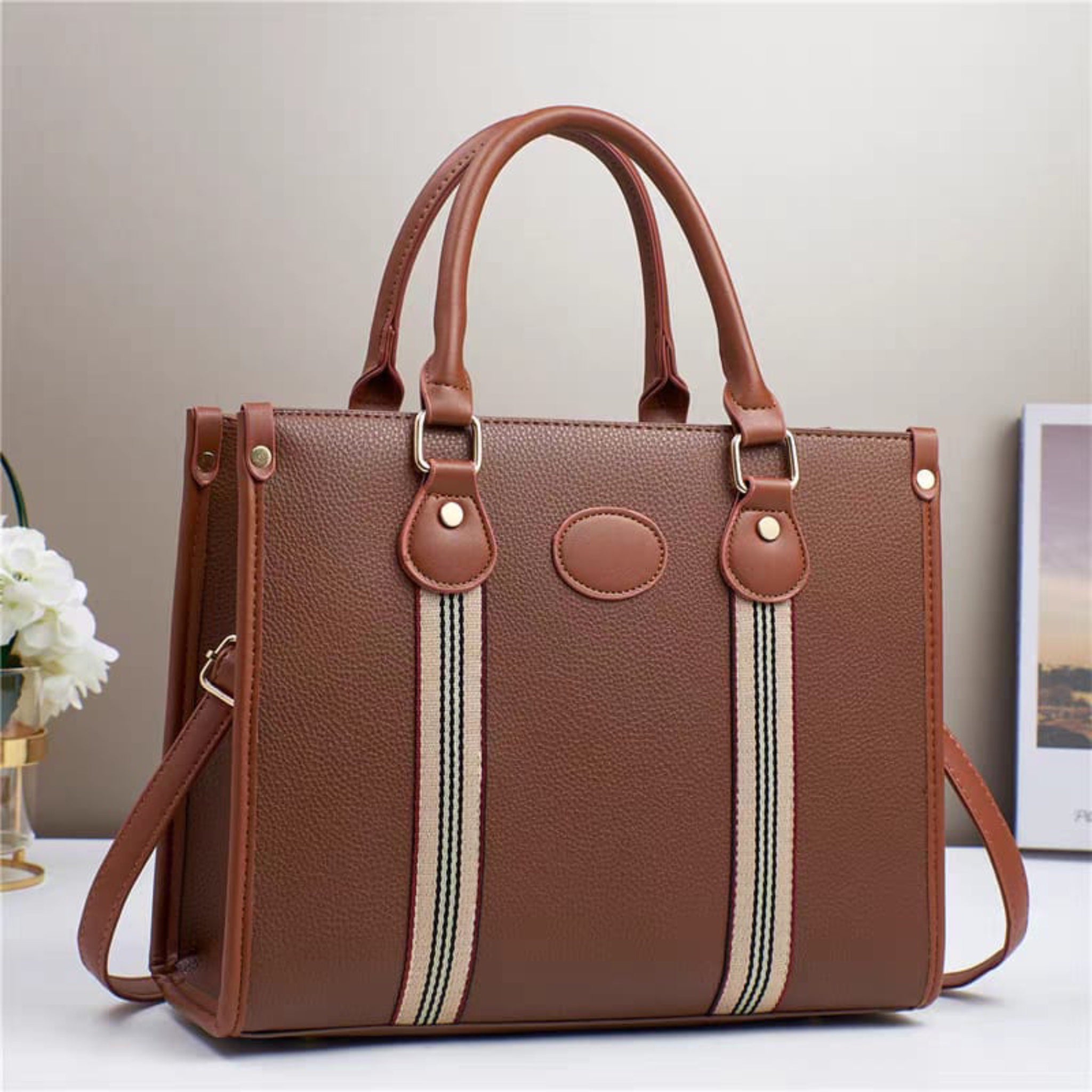 Brown Pino Tote Handbag