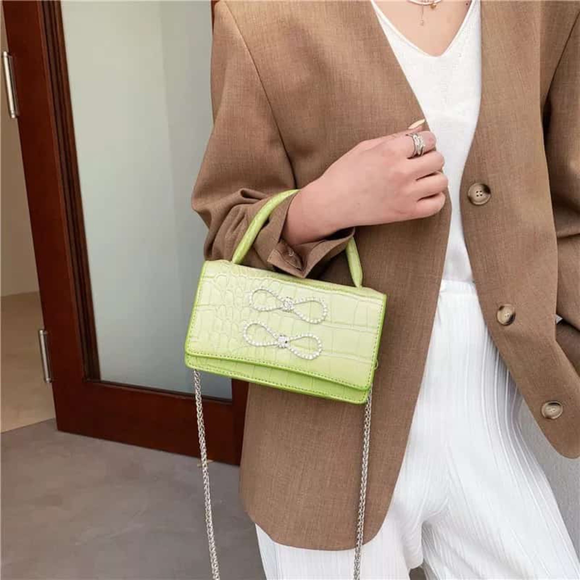 Green Cleo Sling Bag