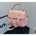 Pink Leafy Sling Bag