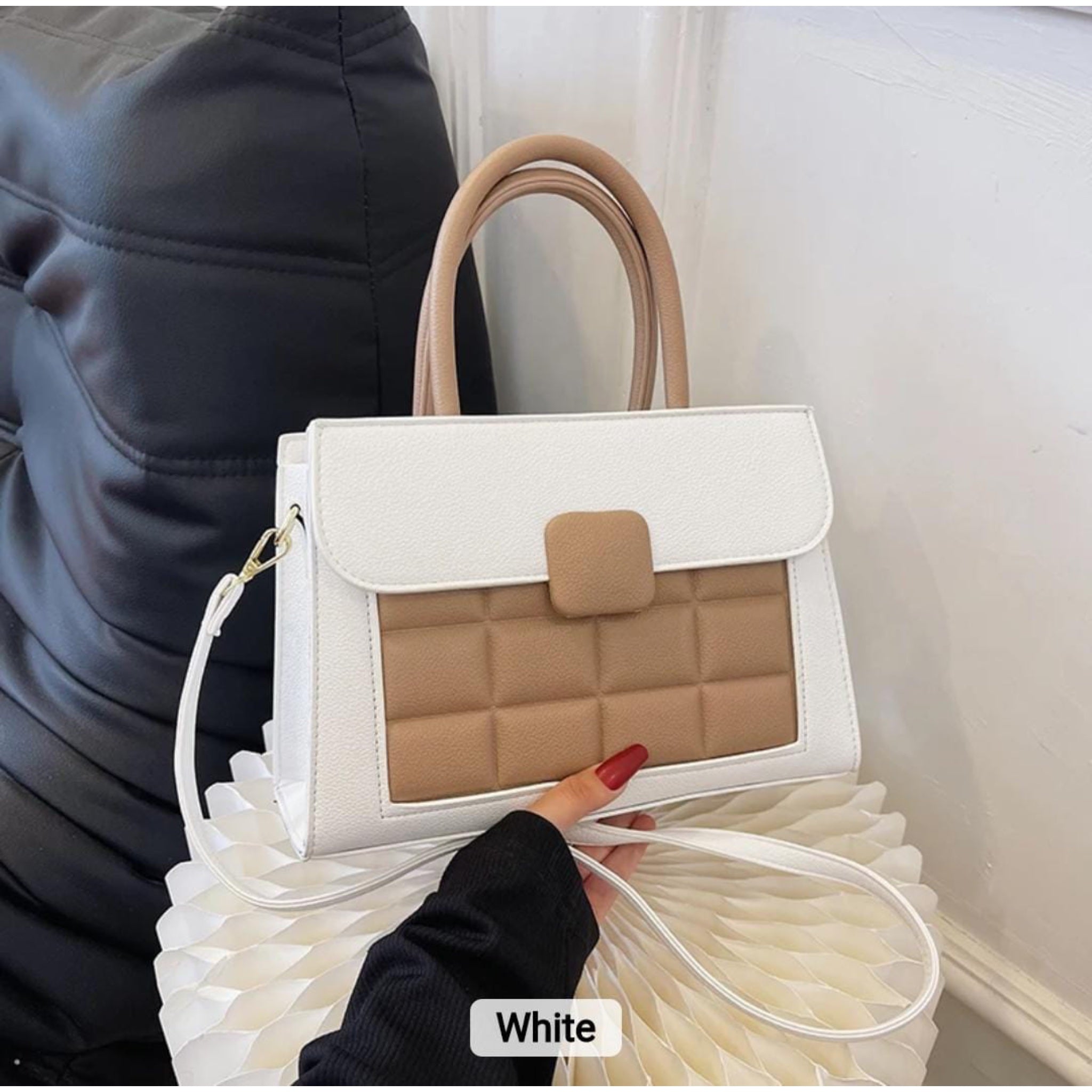 White Serene Handbag