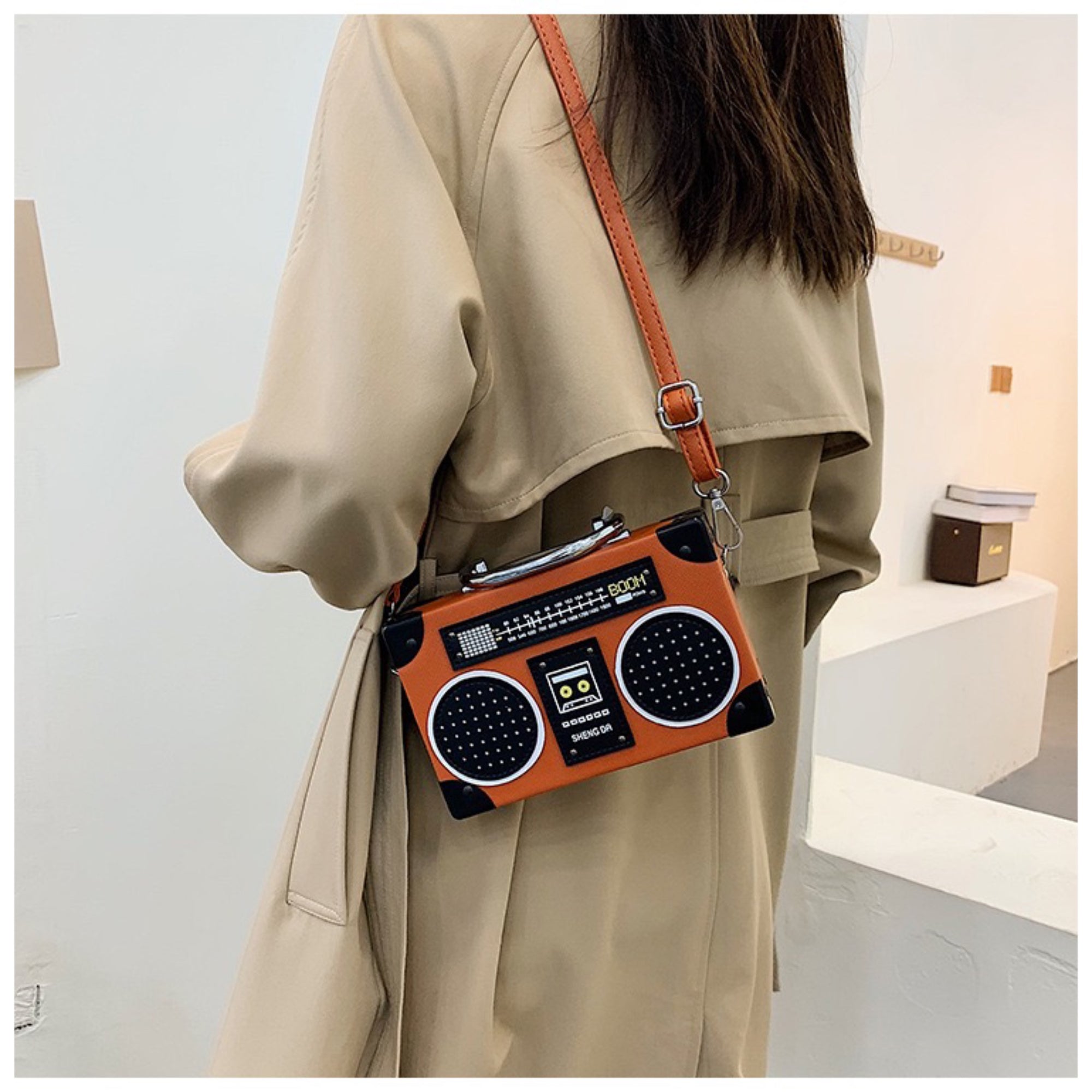 Orange Radio Sling Bag