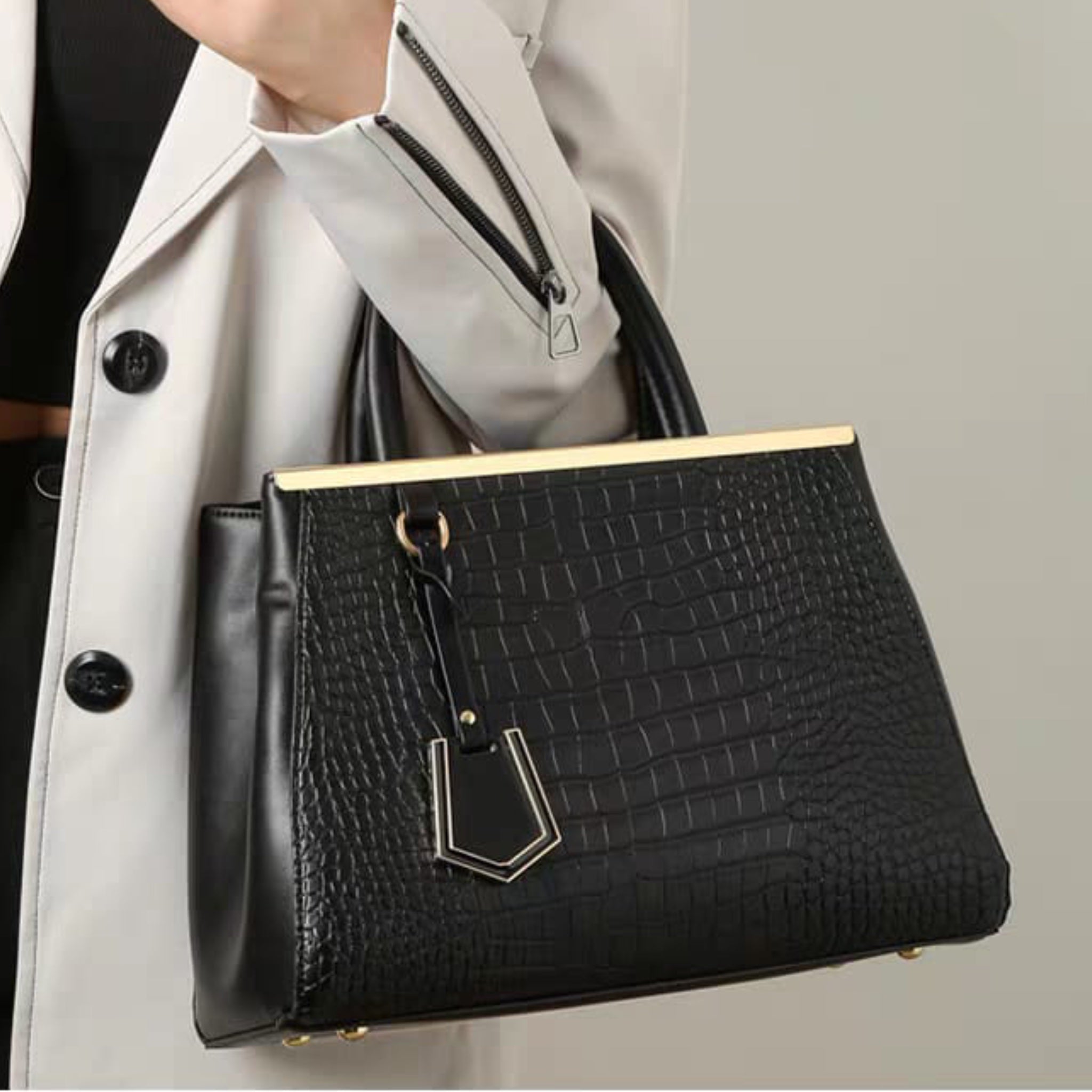 Black Zina Handbag