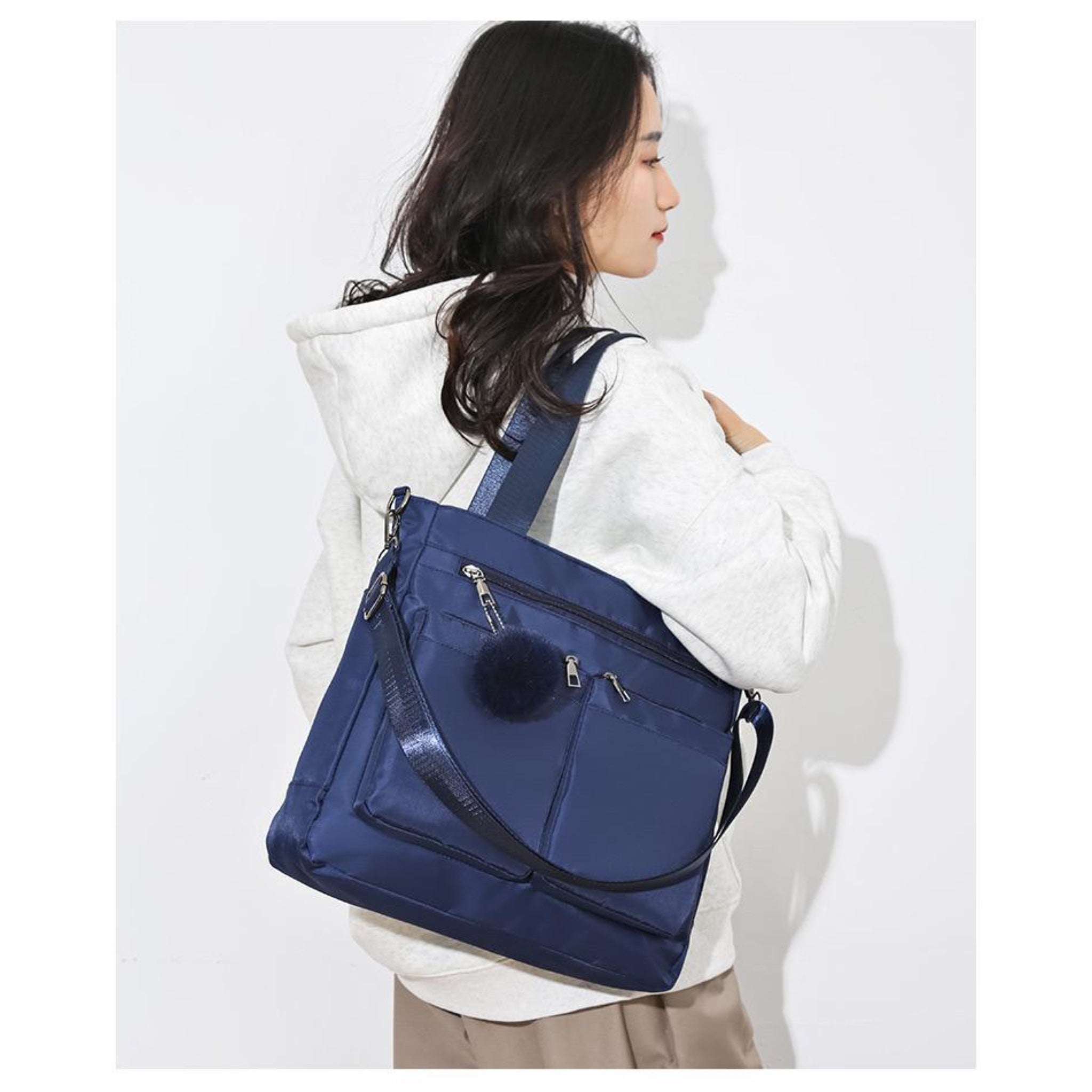 Blue Cleo Tote Bag