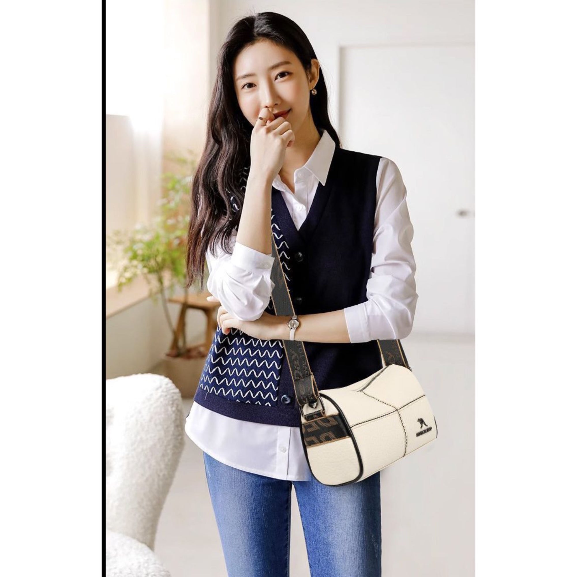 White Vano Sling Bag