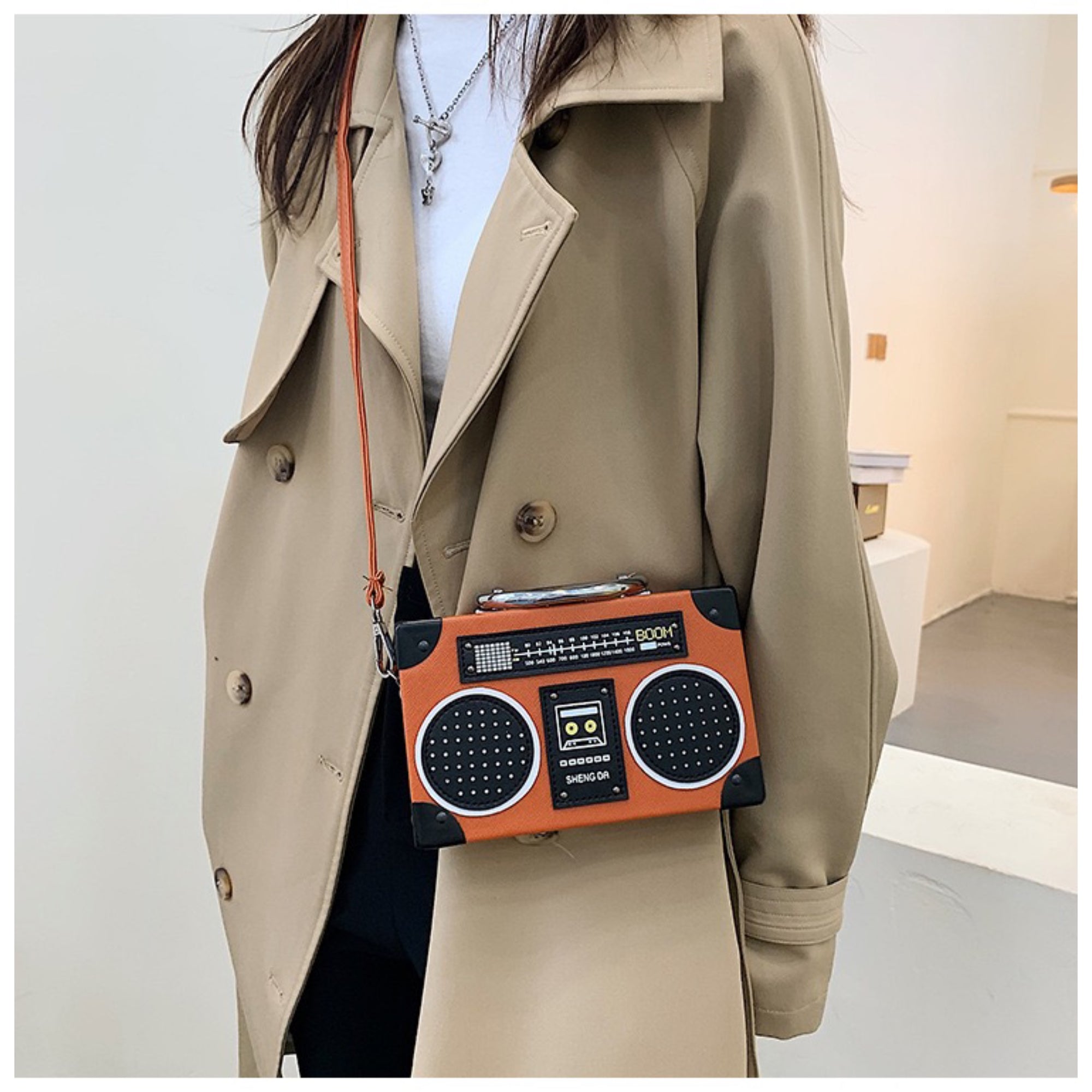 Orange Radio Sling Bag