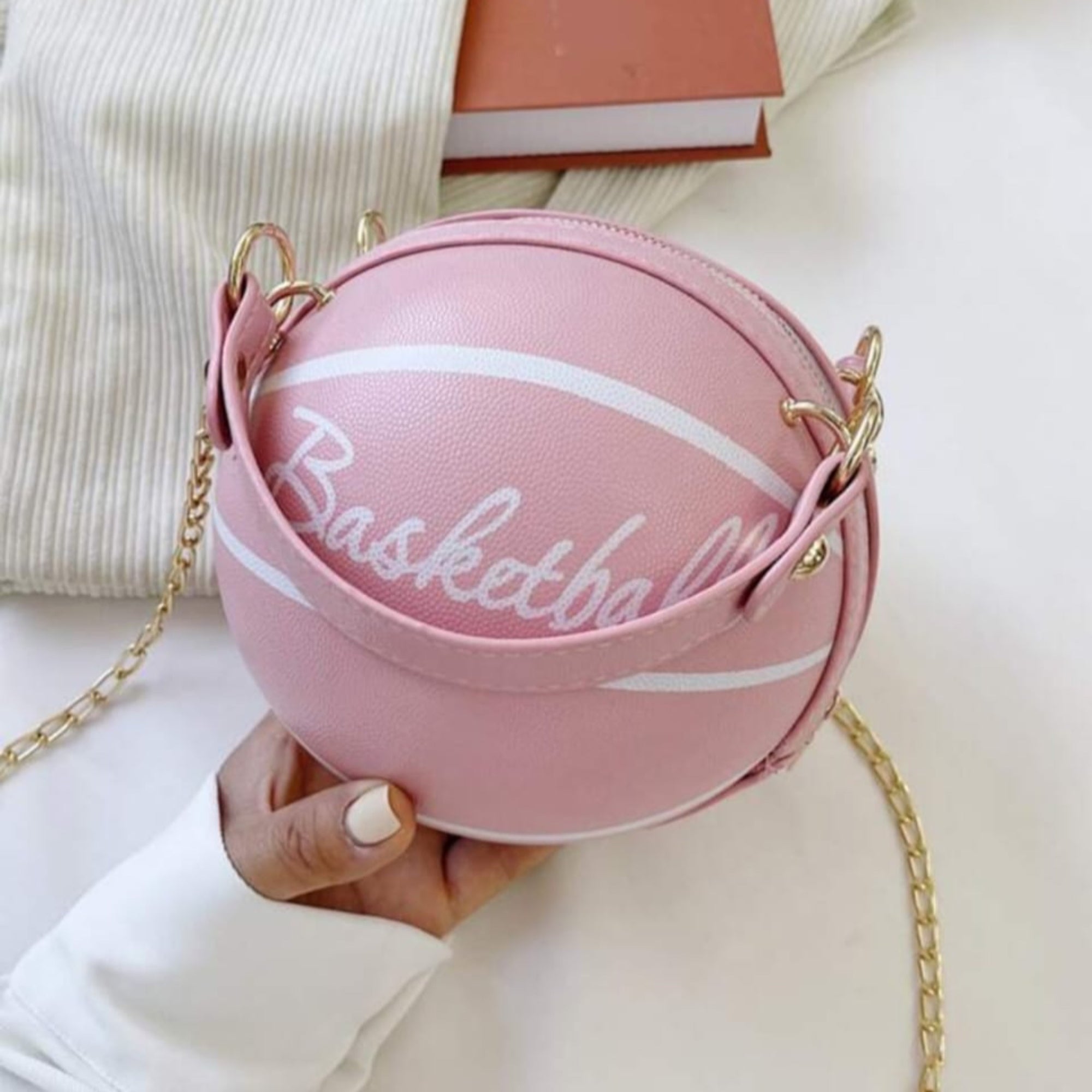 Pink Basketball Sling Bag