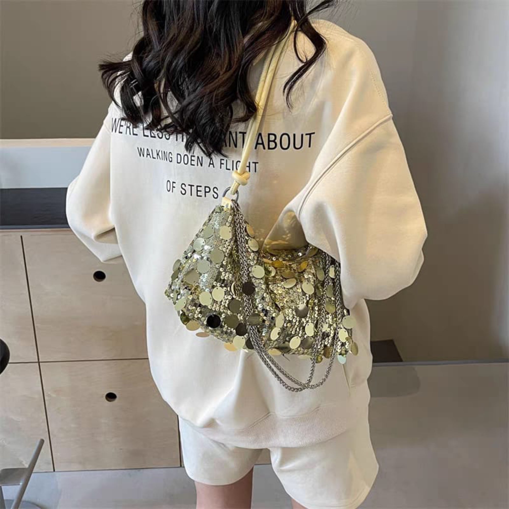 Gold Rexo Party Sling Bag