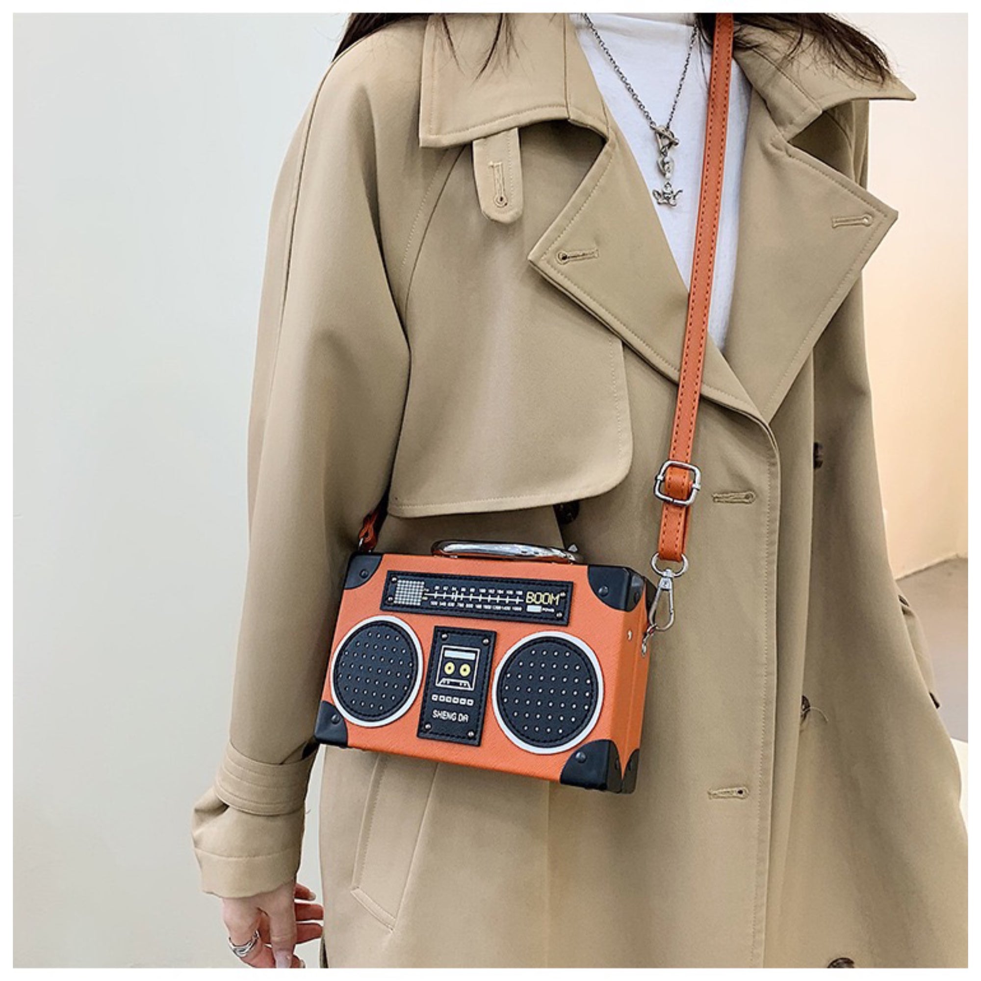 Orange Radio Sling Bag