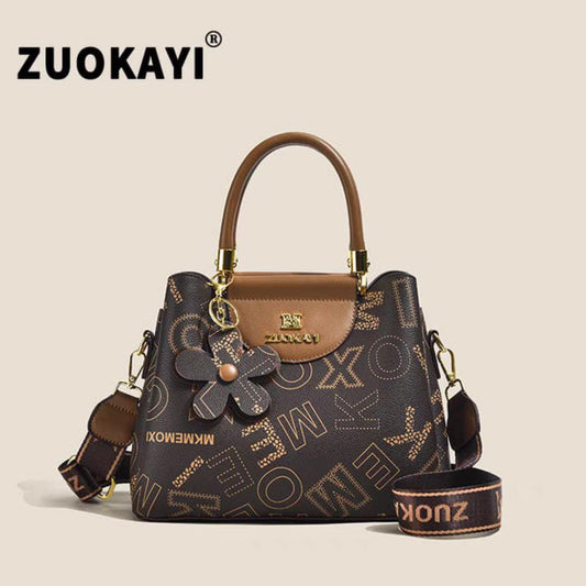 Brown Print Nilo Handbag