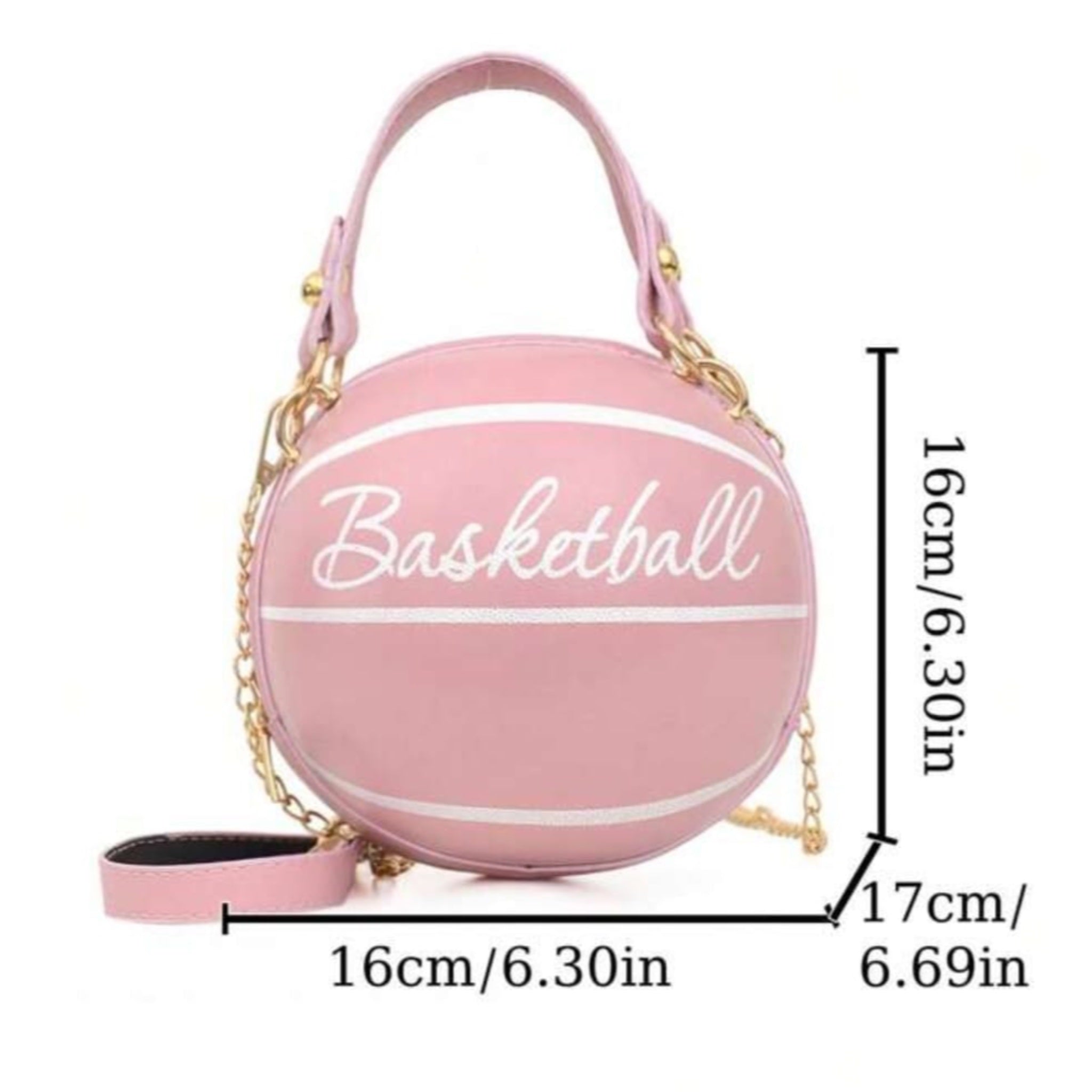 Pink Basketball Sling Bag