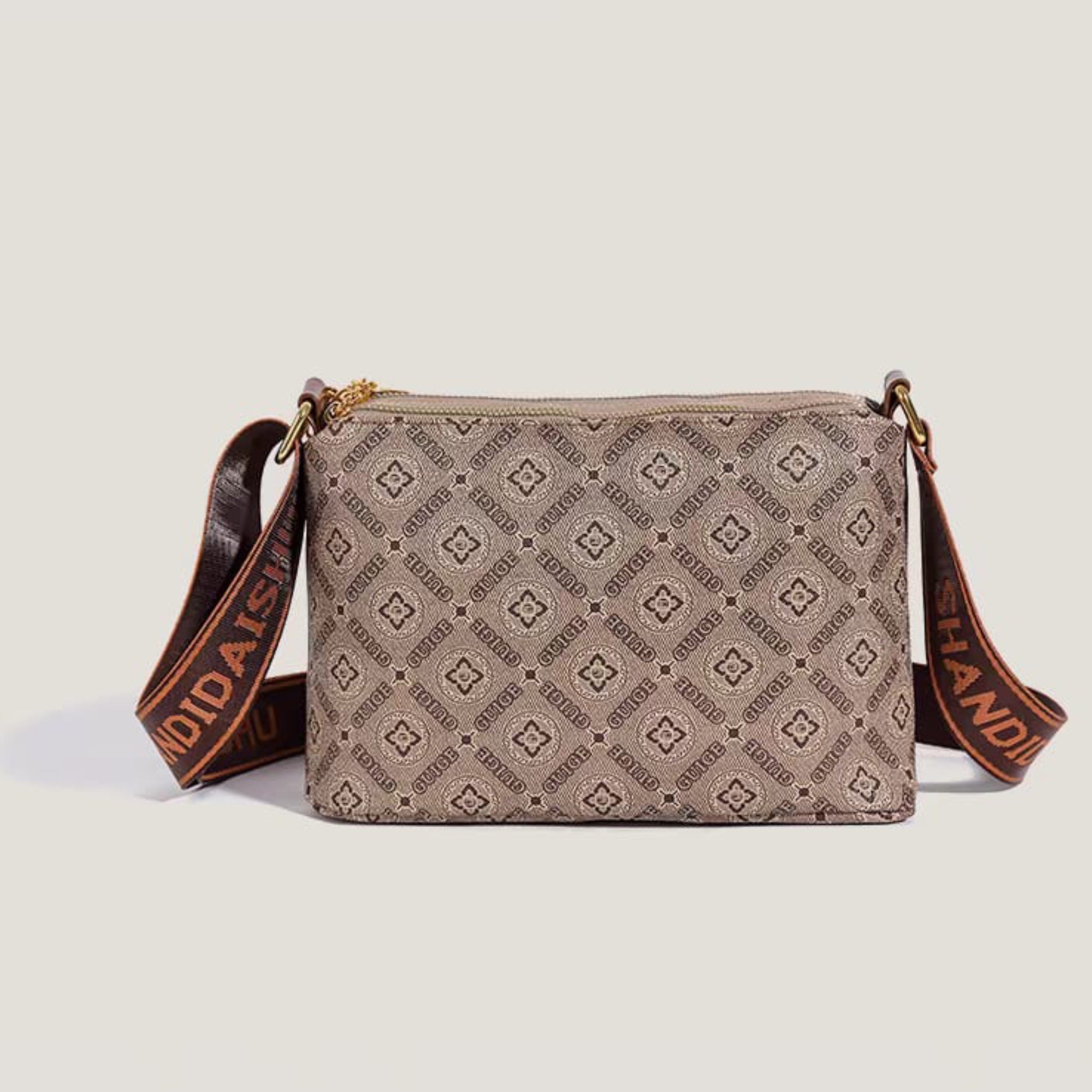 Grey Meva Print Sling Bag