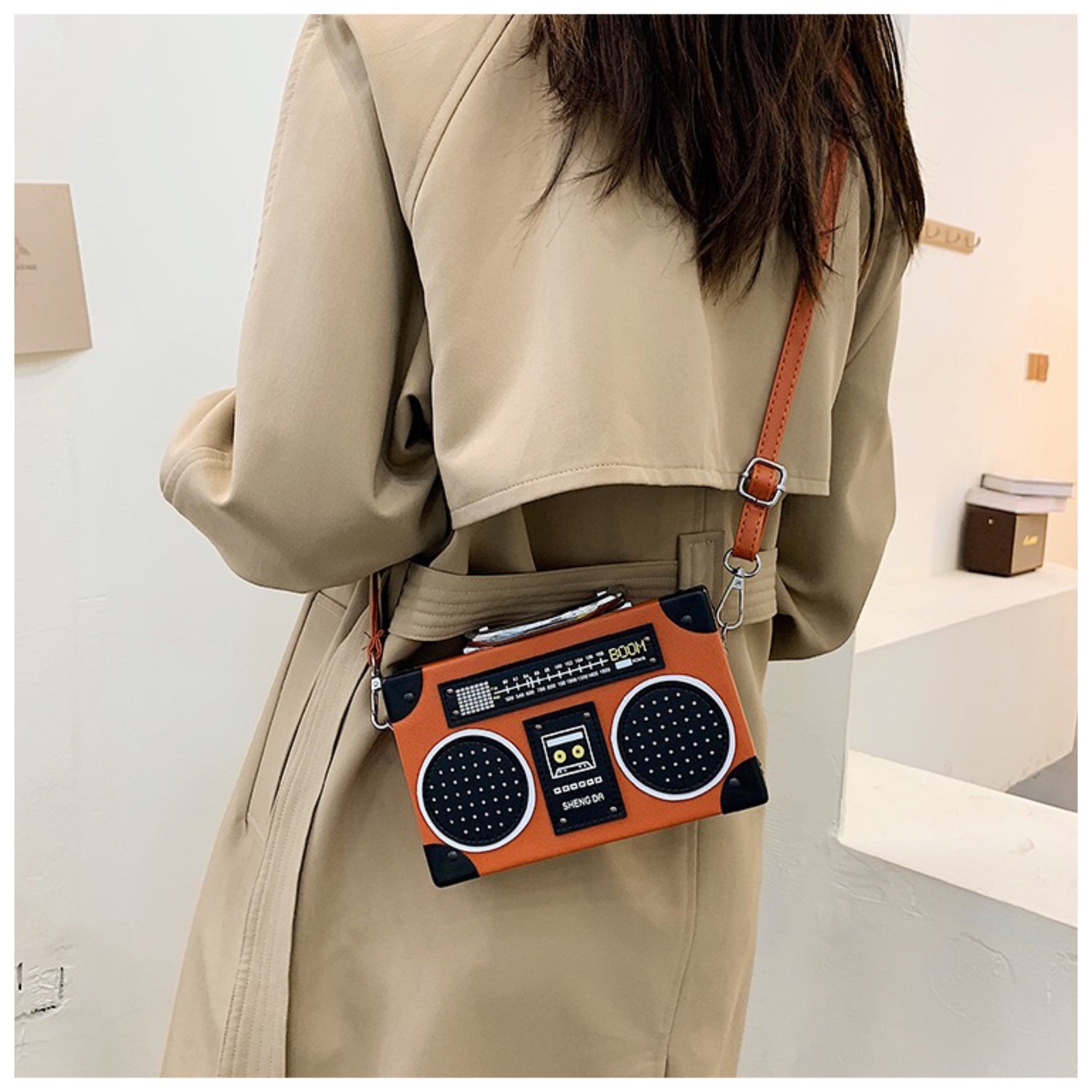 Orange Radio Sling Bag