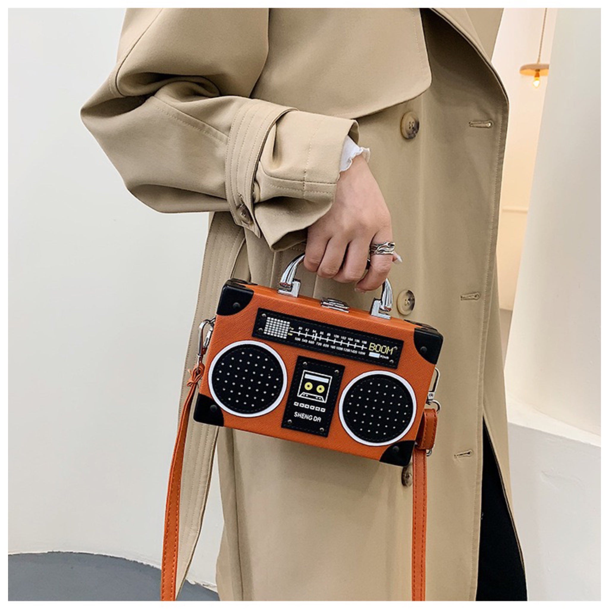 Orange Radio Sling Bag