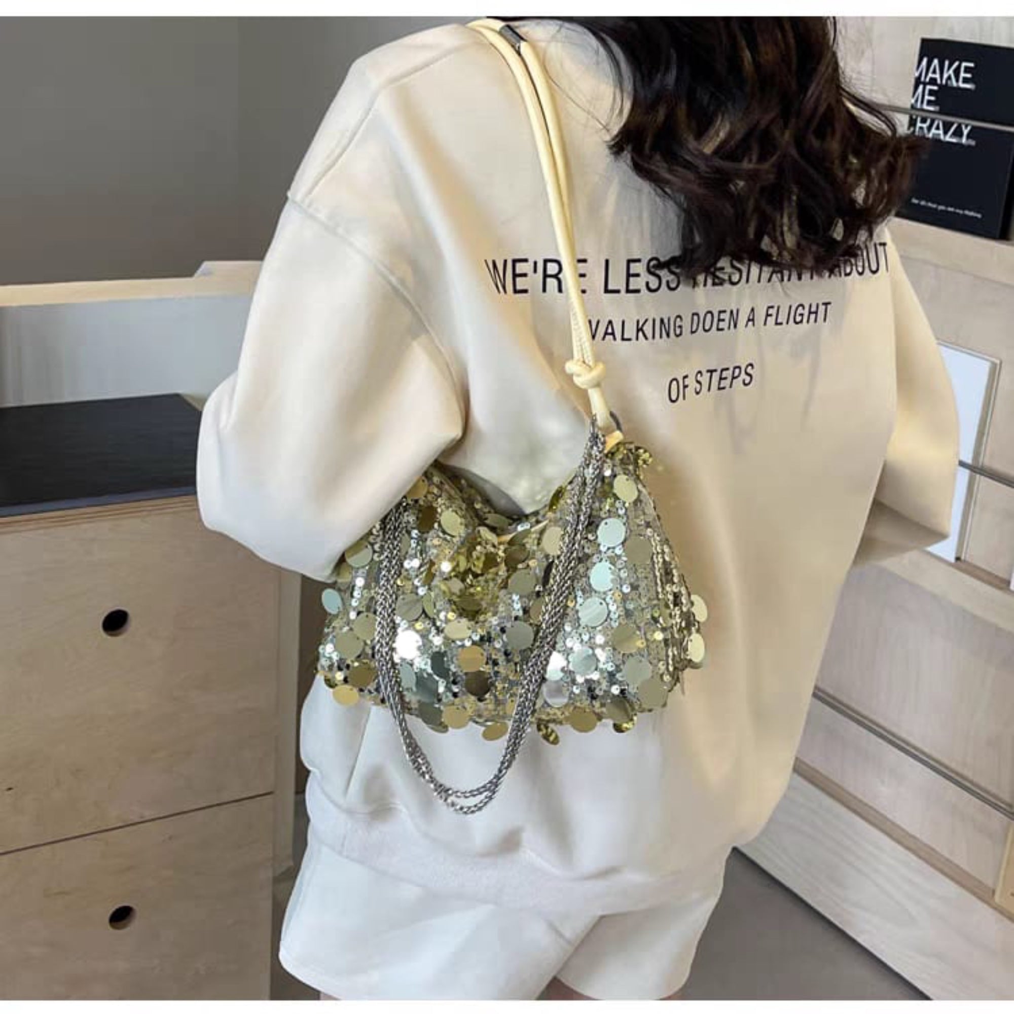 Gold Rexo Party Sling Bag